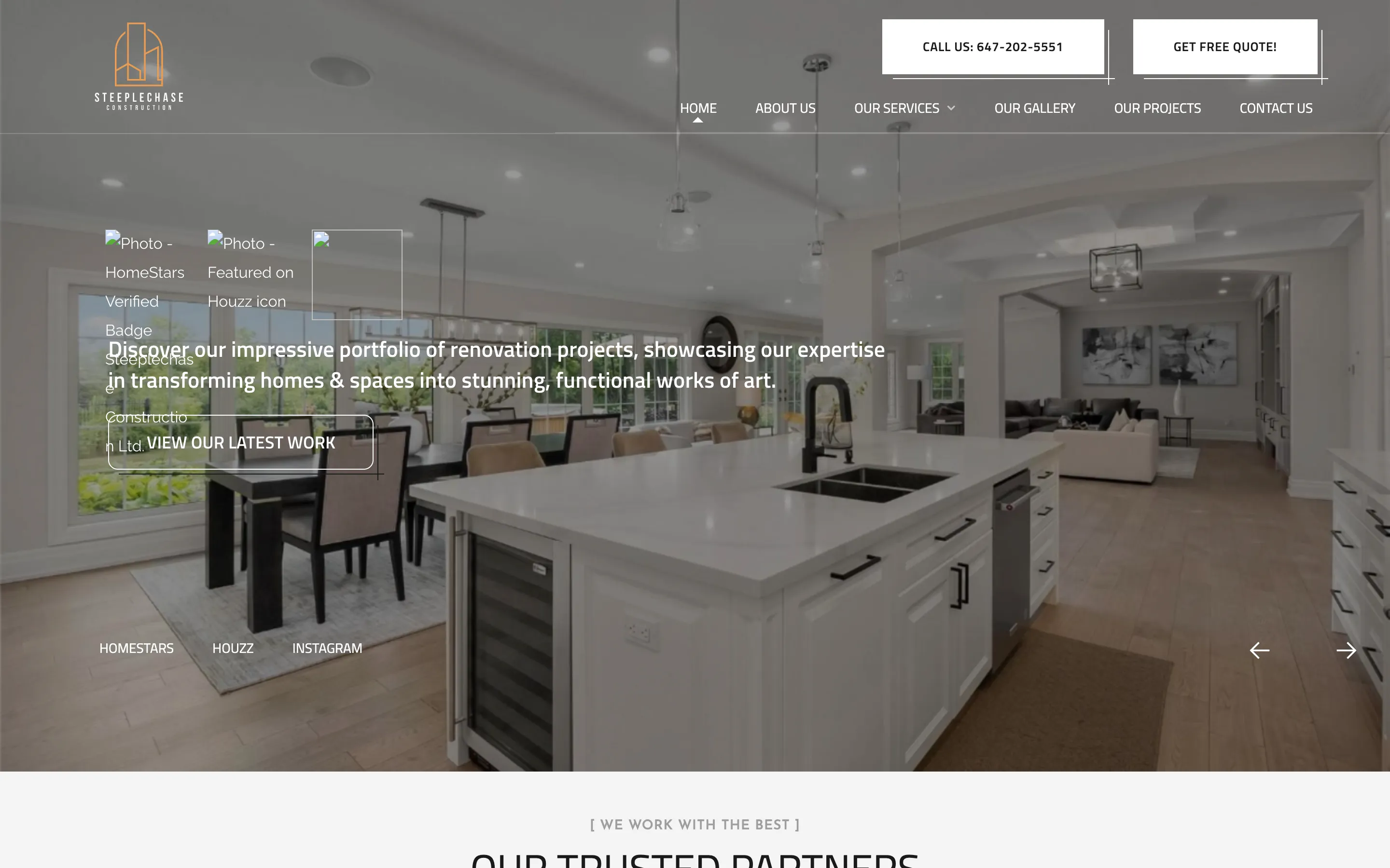 Steeplechase website: Home renovation,